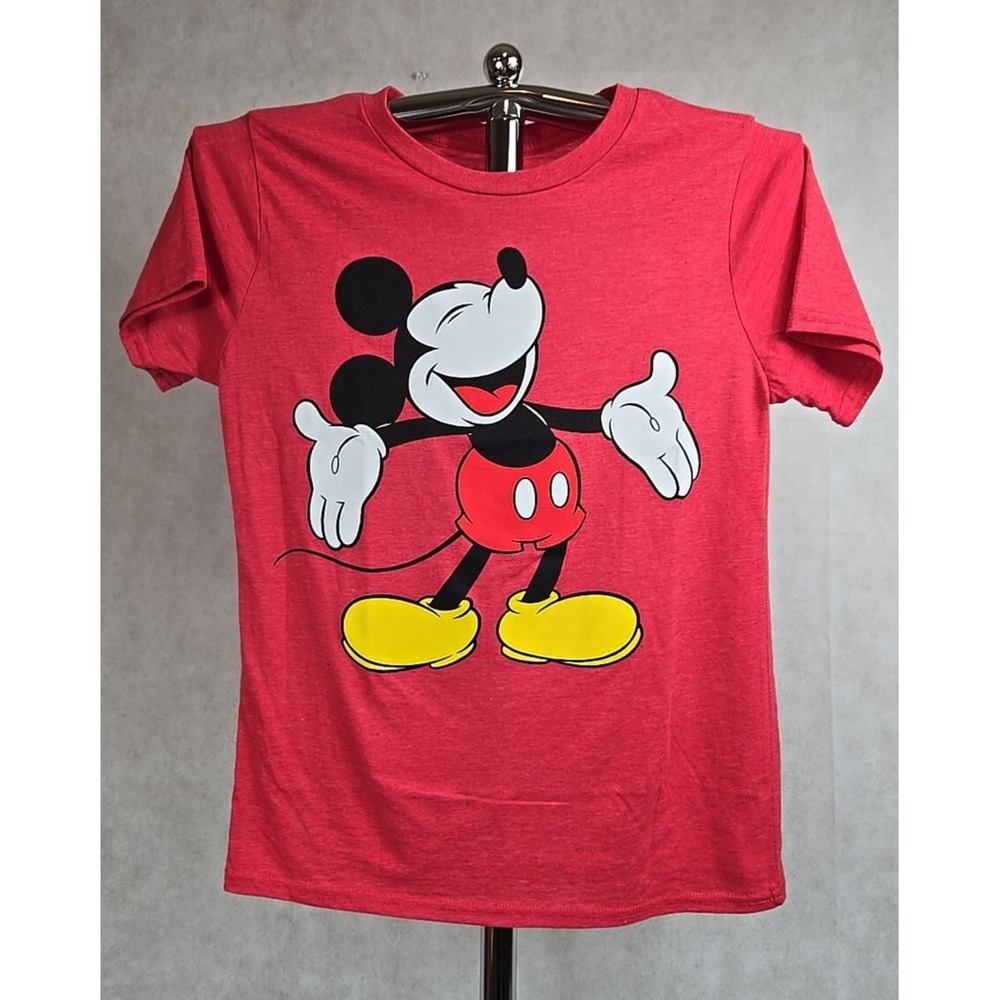 Mickey Mouse Shirt Boys Size XL X-Large T-Shirt Red Classic‎ Graphic Print NWT